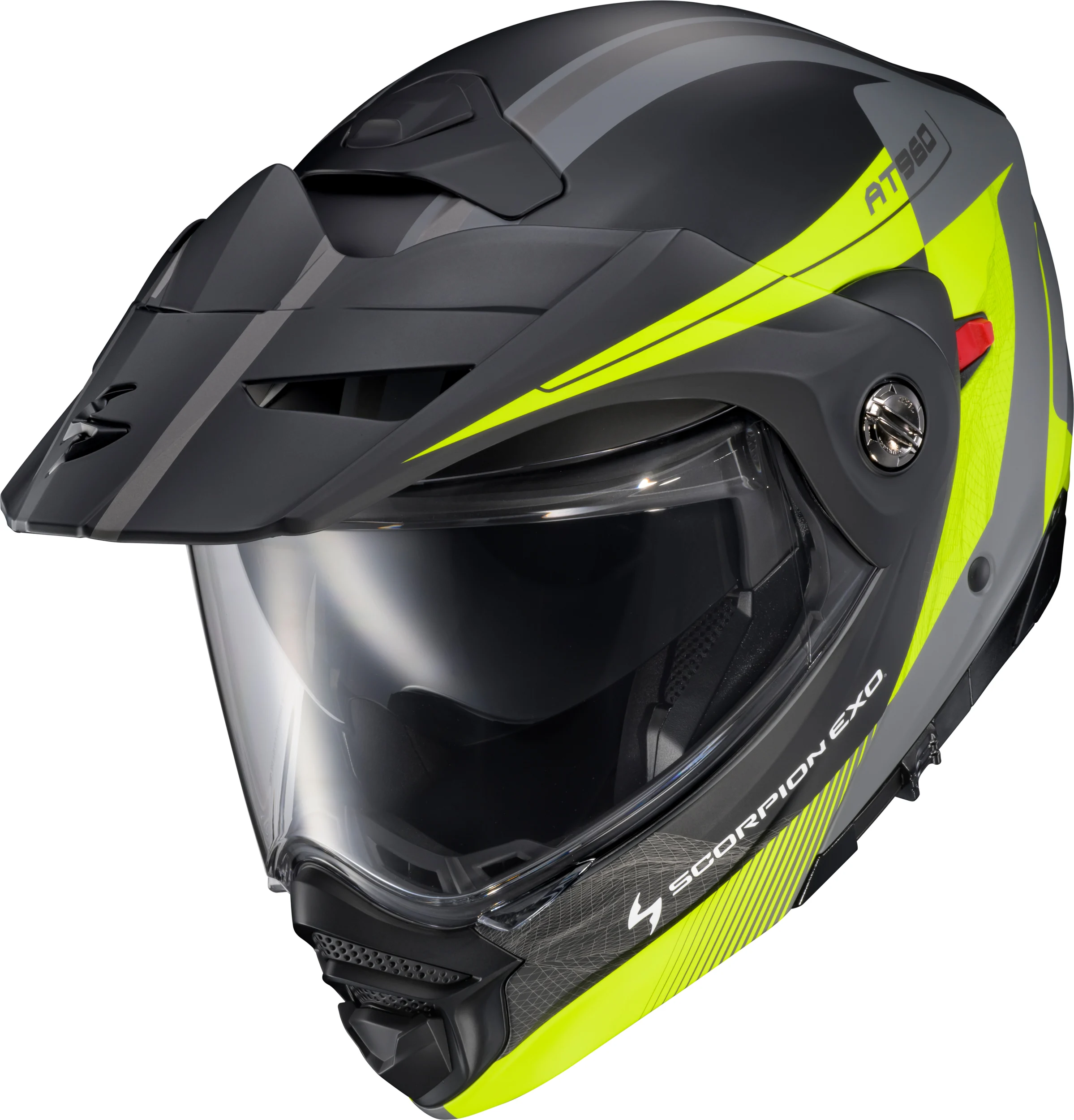 SCORPION EXO EXO-AT960 Topographic 2 Modular Helmet - Hi-Viz/Grey