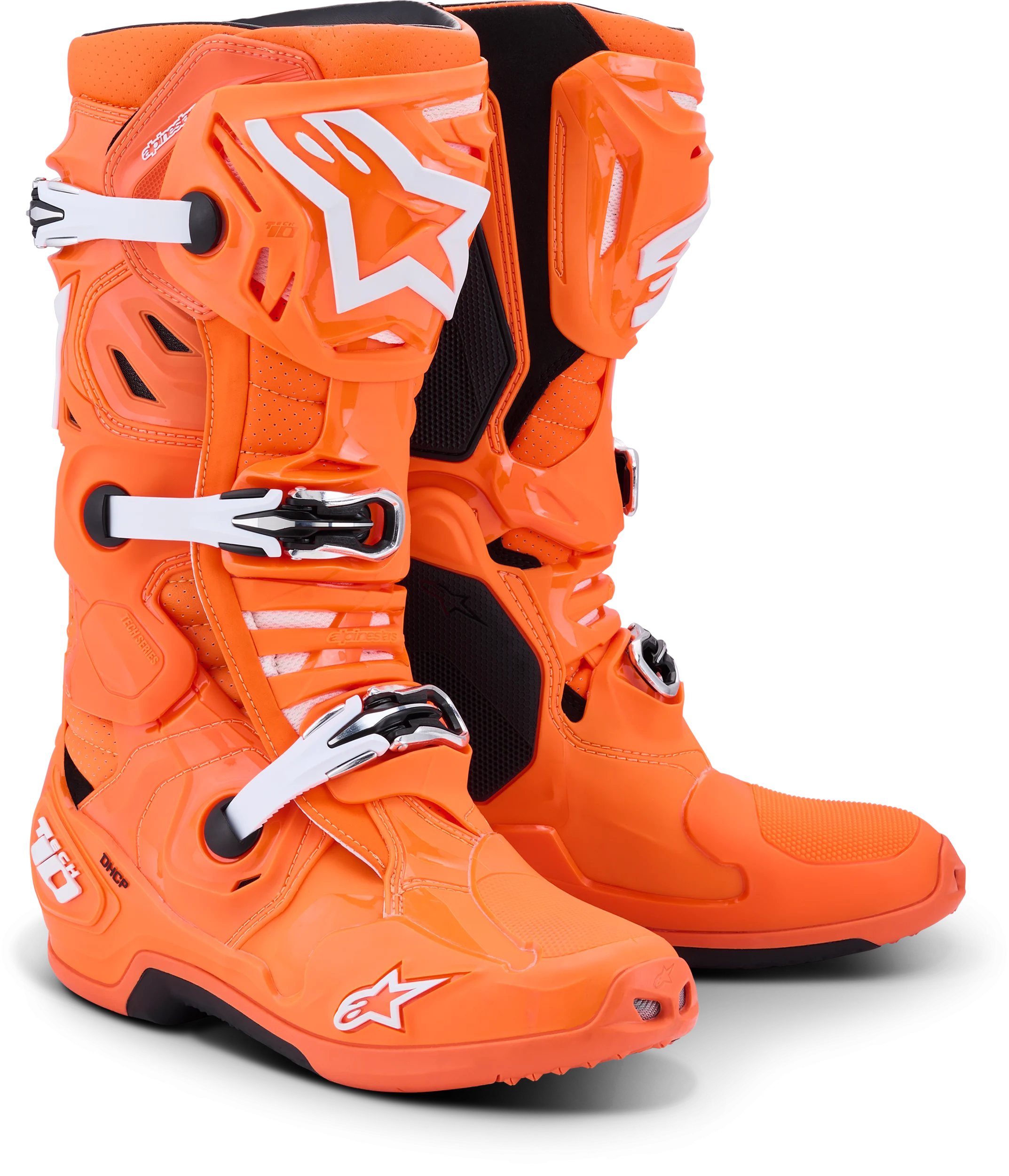 ALPINESTARS Tech 10 Supervented Boots - Orange Fluo/Black/White