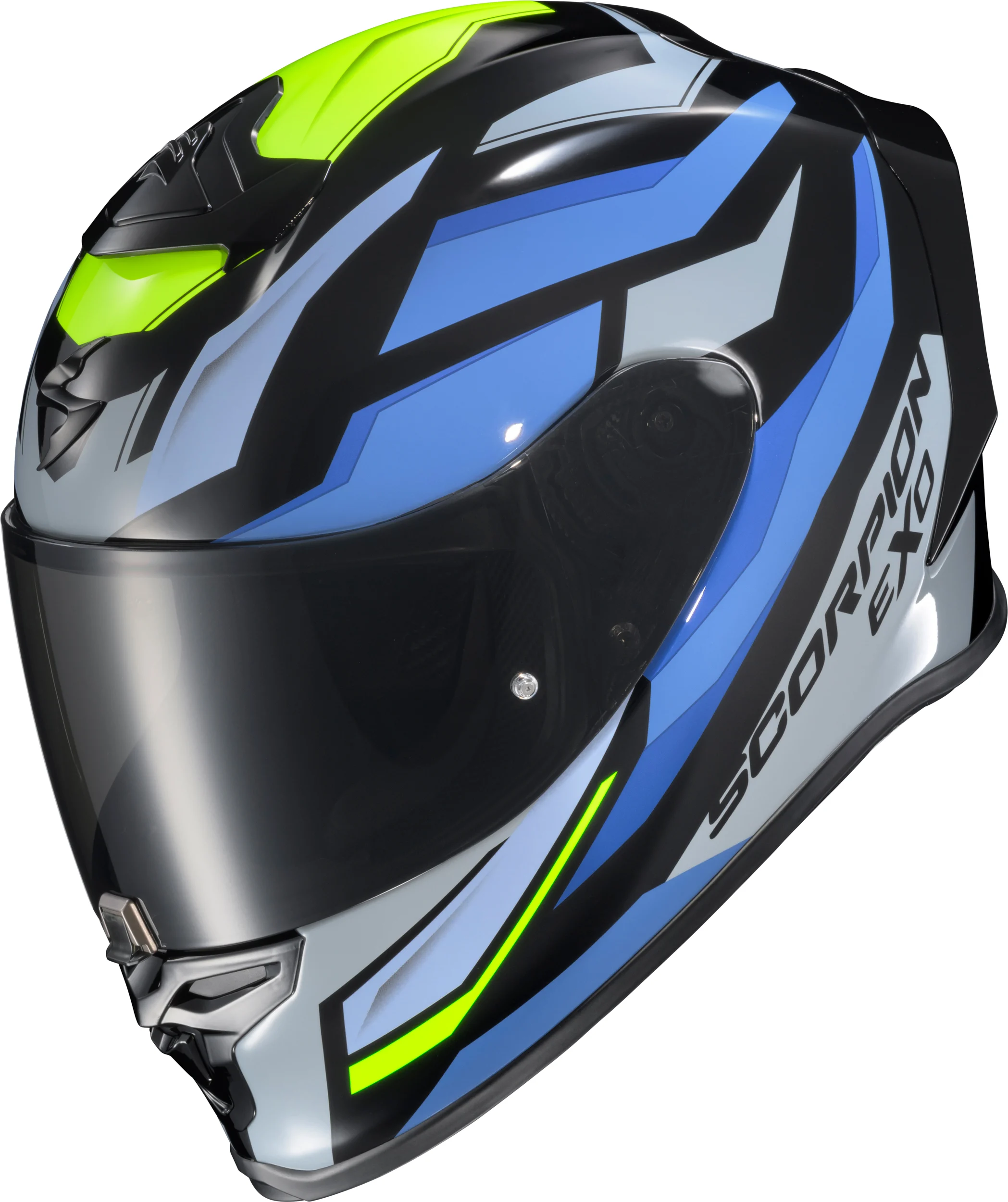 SCORPION EXO EXO-R1 Air Raven Full Face Helmet - Blk/Blu/Hi Viz