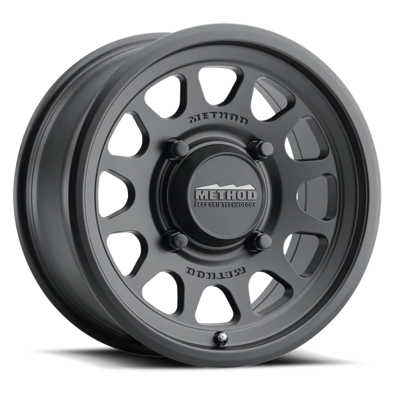Method MR414 Bead Grip 15x7 / 4+3/13mm Offset / 5x4.5 / 76mm CB Matte Black Wheel - MR41457012543
