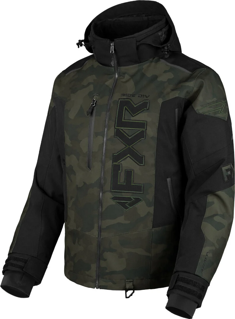 FXR Helium X 2-in-1 2025 Snowmobile Jacket  green/camouflage