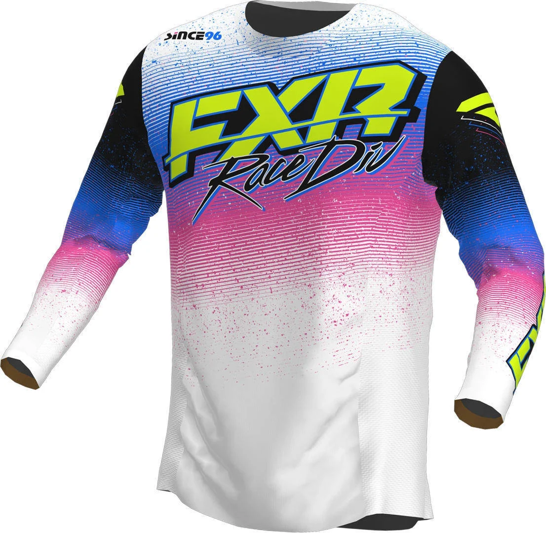 FXR Podium 2023 Motocross Jersey  white/pink/black