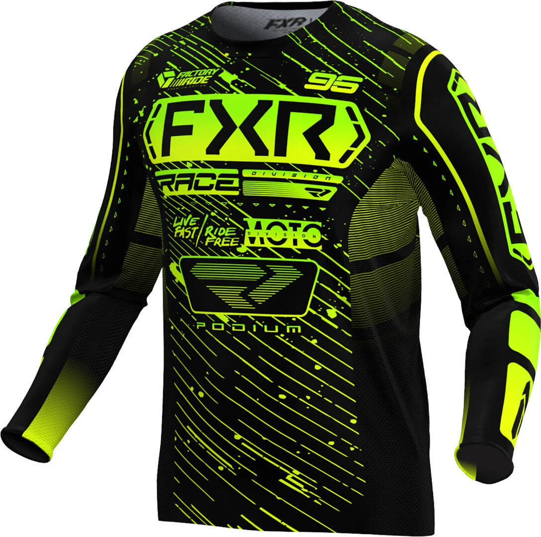 FXR Podium 2025 Motocross Jersey  black/green