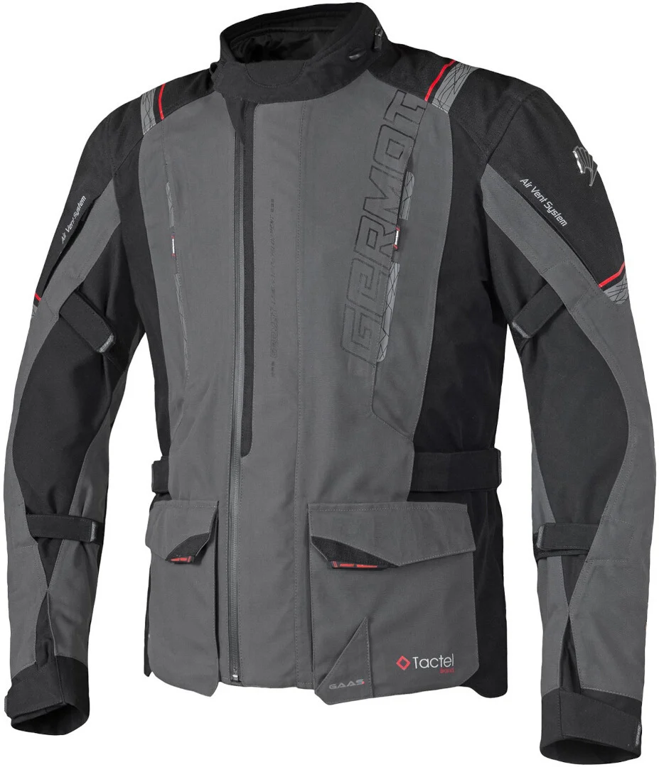 Germot Amaruq Waterproof Motorcycle Textile Jacket  black/anthracite/red