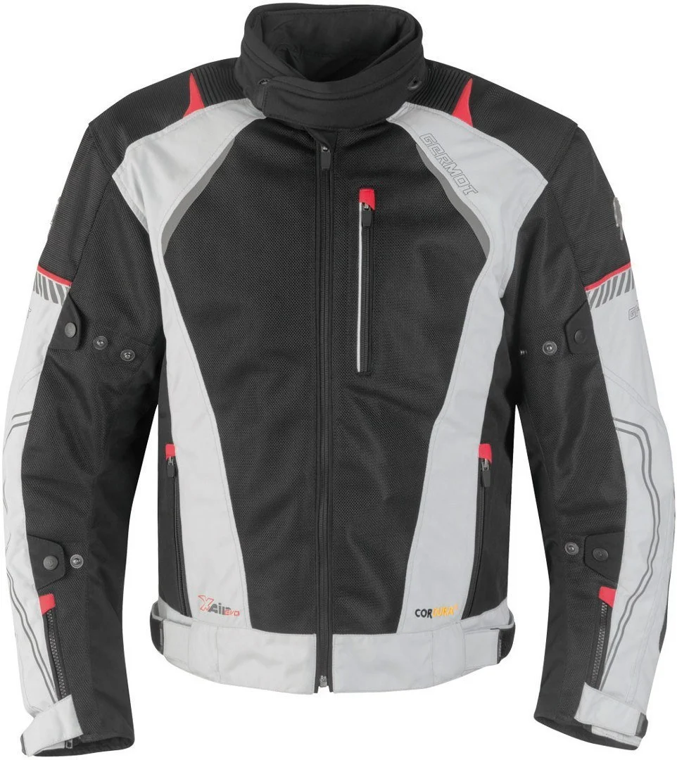Germot X-Air Evo Pro Motorcycle Textile Jacket  light grey/black