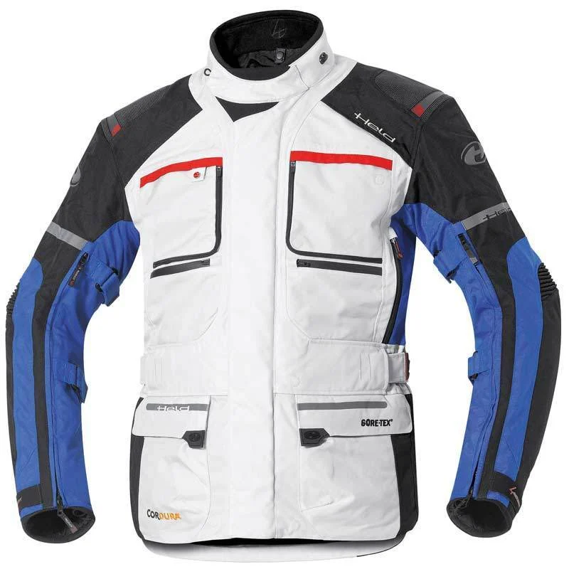Held Carese II ladies and men motorcycle textile jacket  grey/blue