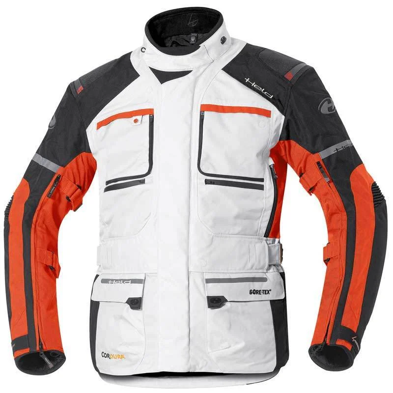 Held Carese II ladies and men motorcycle textile jacket  grey/orange