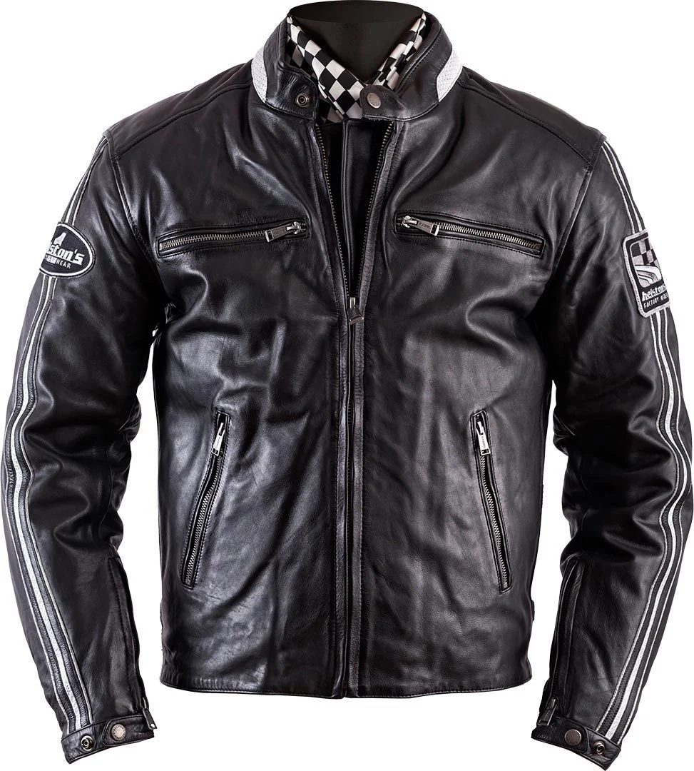 Helstons ACE Rag Motorcycle Leather Jacket  black