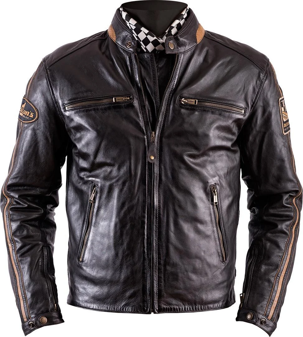 Helstons ACE Rag Motorcycle Leather Jacket  brown