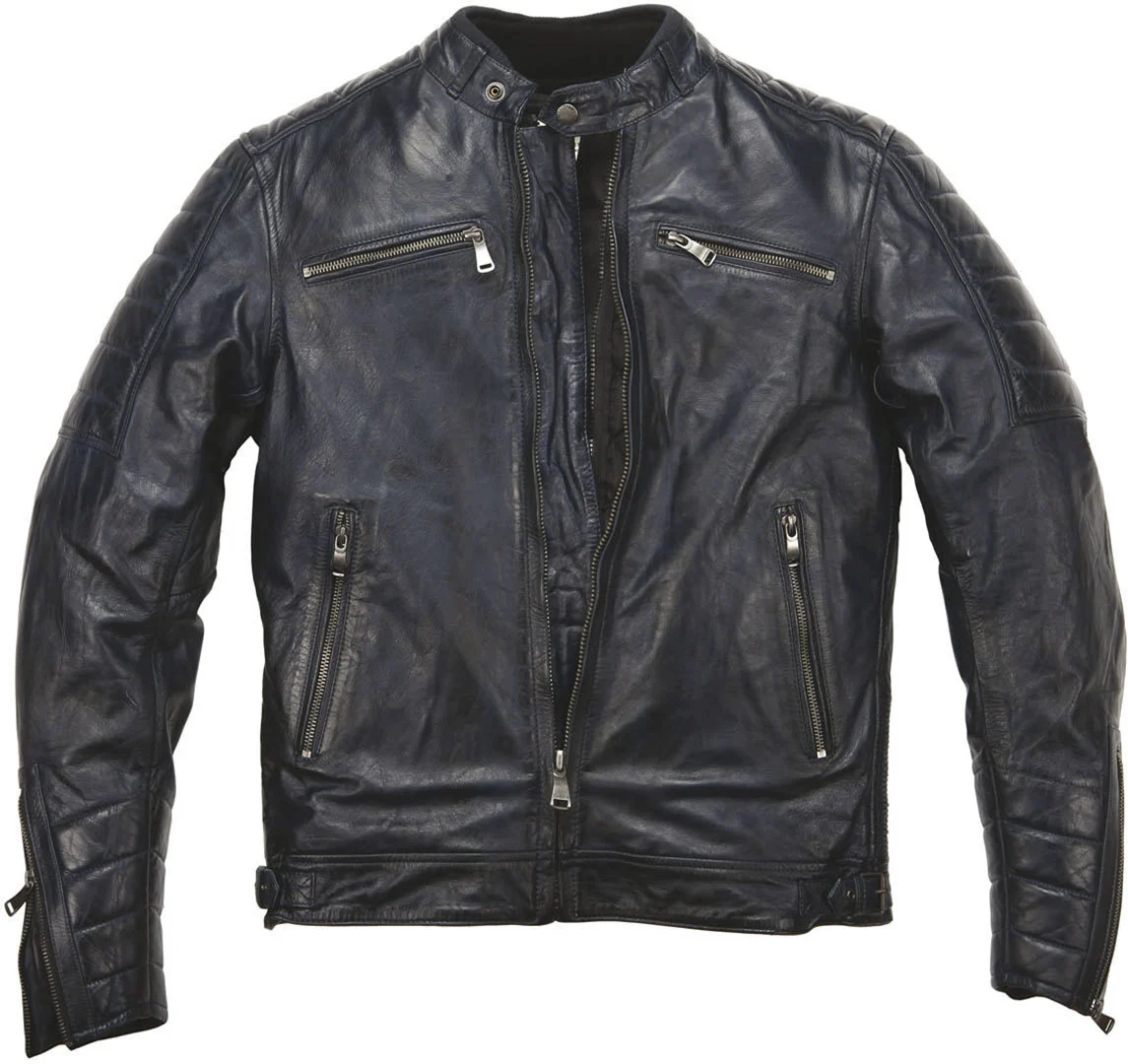 Helstons Cruiser Rag Leather Jacket  blue