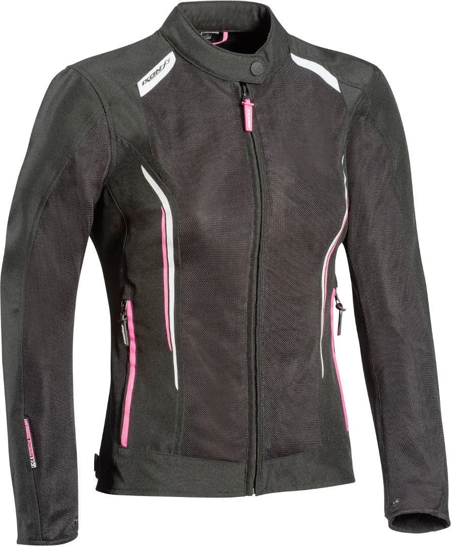 Ixon Cool Air Ladies Motorcycle Textile Jacket  black/white/pink