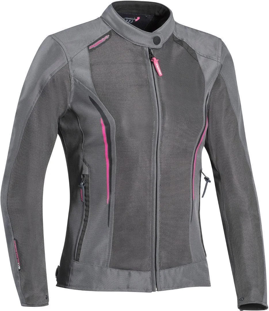 Ixon Cool Air Ladies Motorcycle Textile Jacket  grey/hotpink