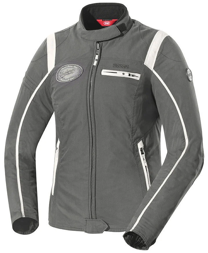 IXS Ridley Ladies Textile Jacket  dark grey/white