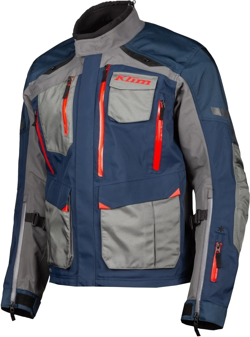 Klim Carlsbad Gore-Tex Motorcycle Textile Jacket  light grey/blue