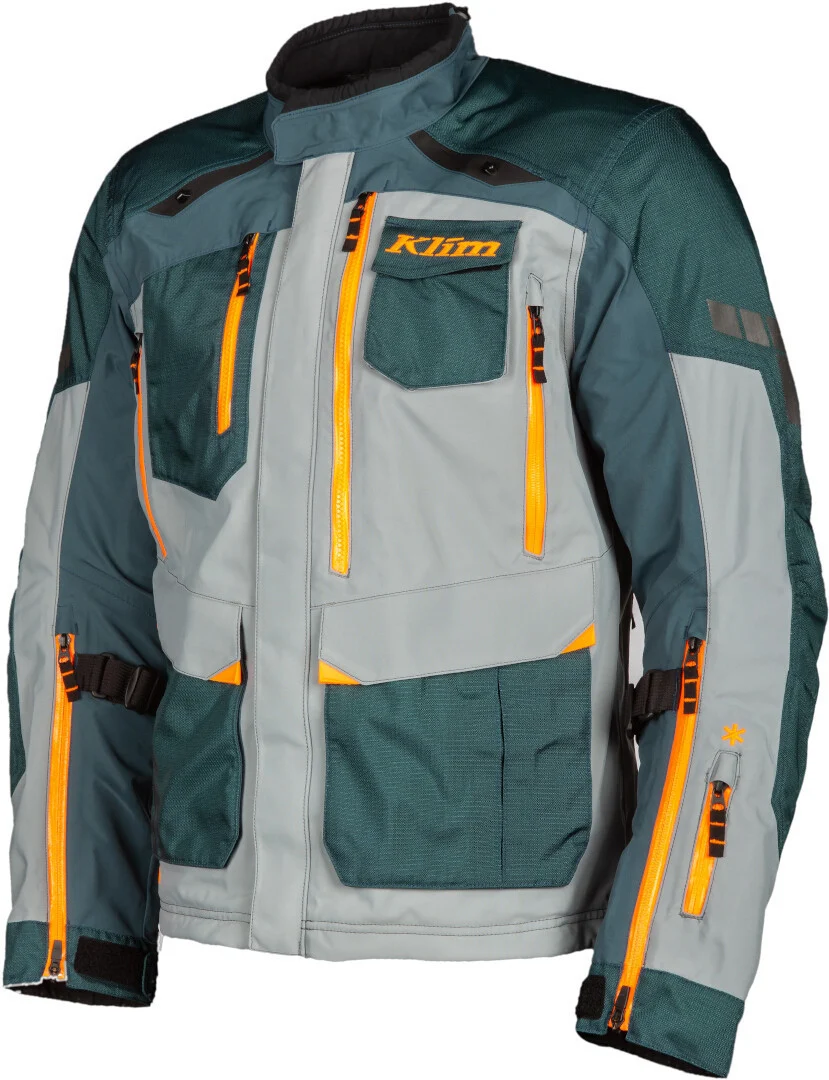 Klim Carlsbad Gore-Tex Motorcycle Textile Jacket  light grey/green