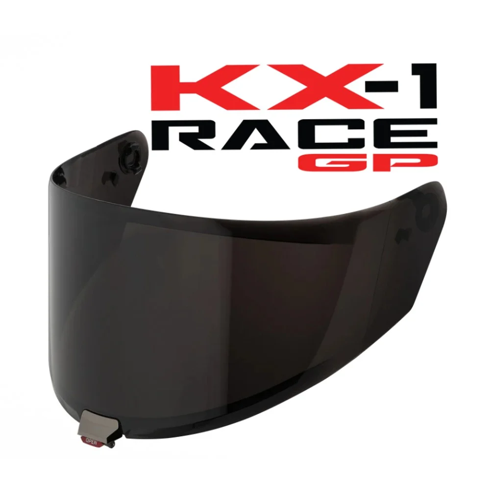KYT KX-1 Race GP Visor - Dark Smoke