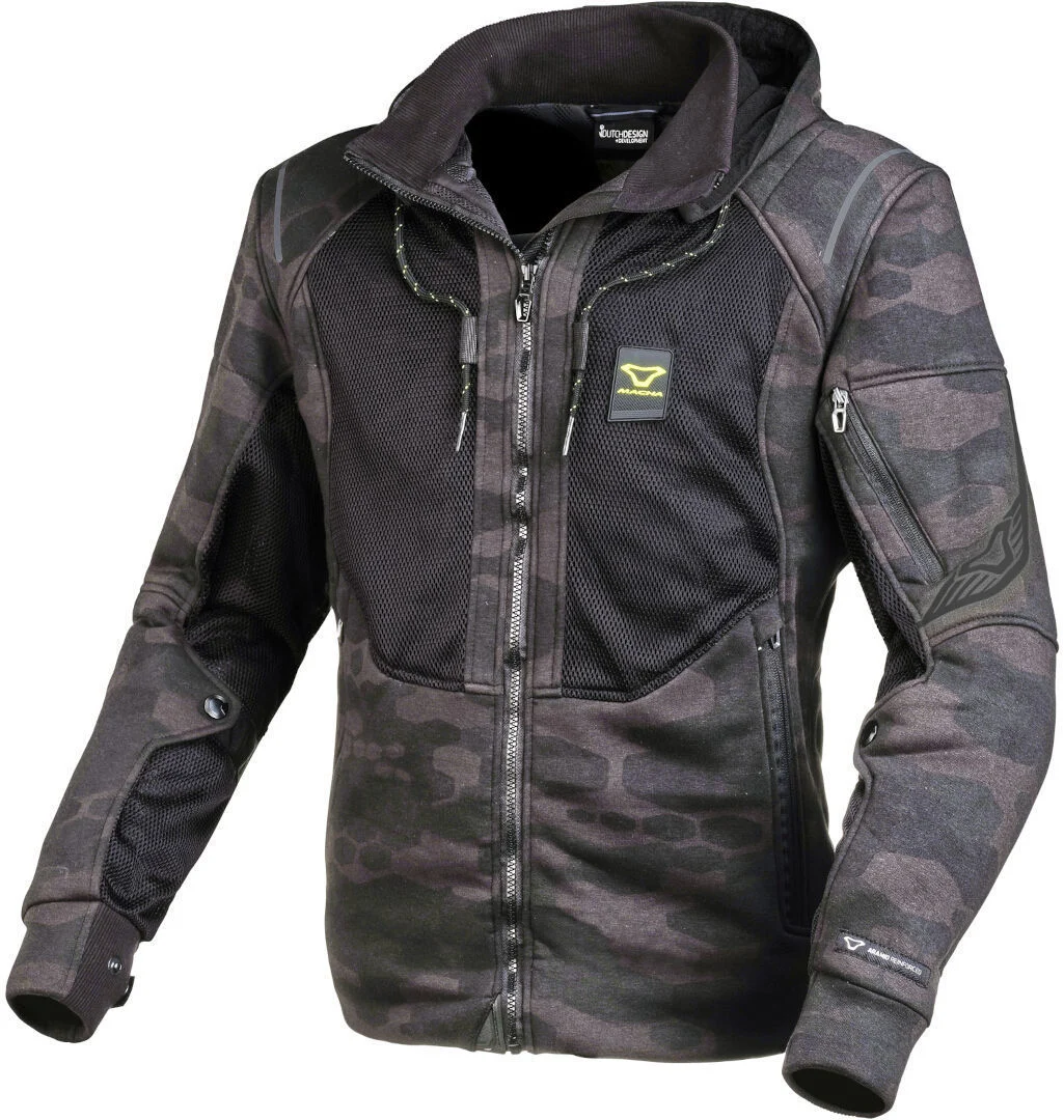 Macna Breeze Camo Motorcycle Zip Hoodie  black/camouflage