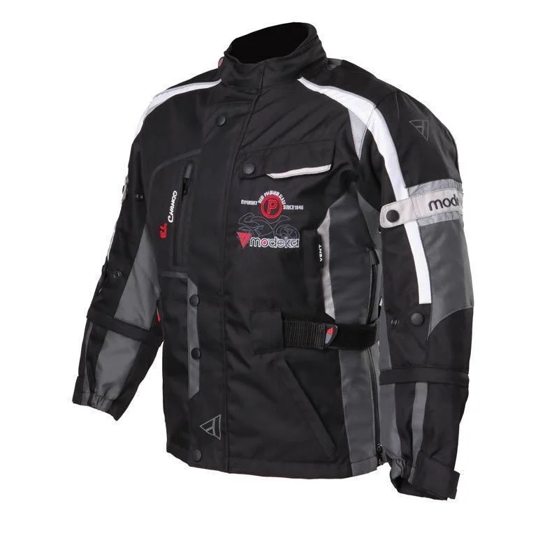 Modeka El Chango Kids Motorcycle Textile Jacket  black/grey