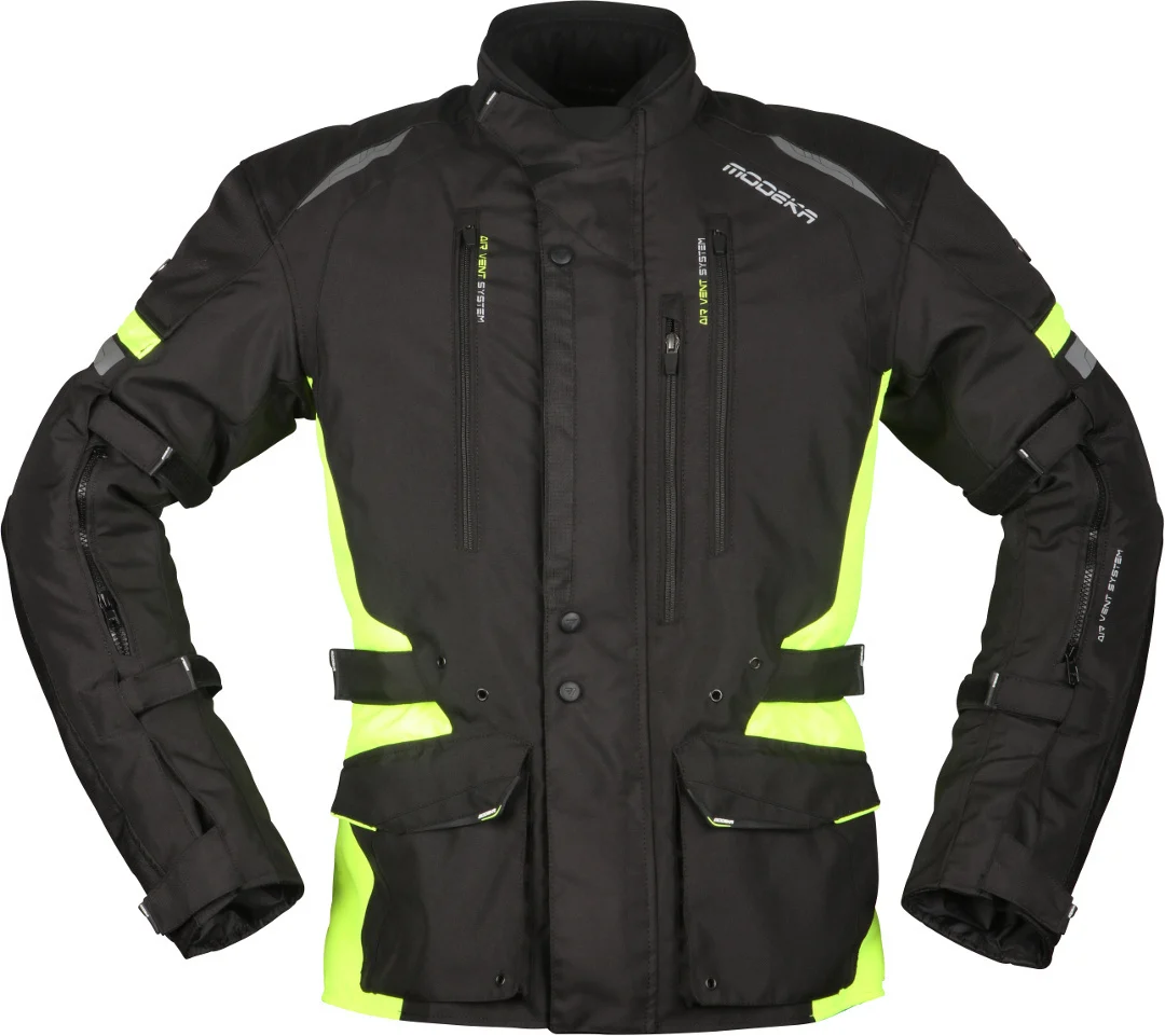 Modeka Striker II Motorcycle Textile Jacket  black/neon