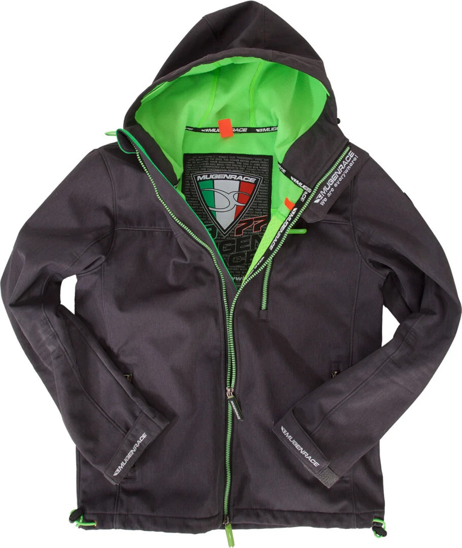 MUGENRACE Pista-BA Softshell Jacket  black/green/anthracite