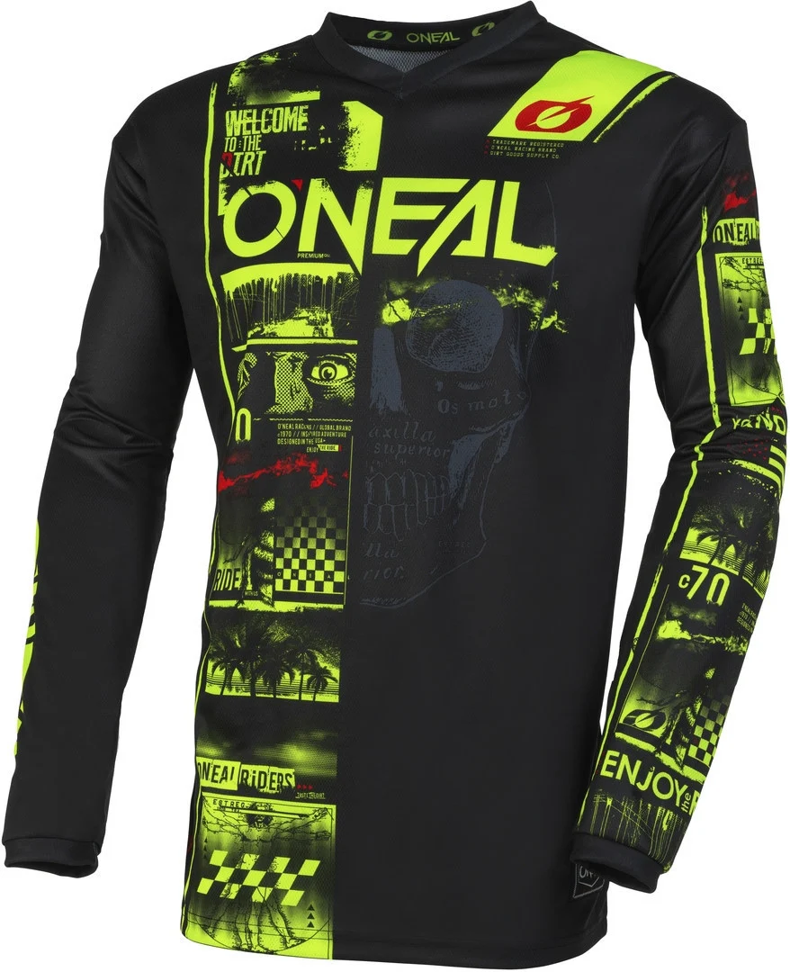 Oneal Element Attack Motocross Jersey  black/yellow