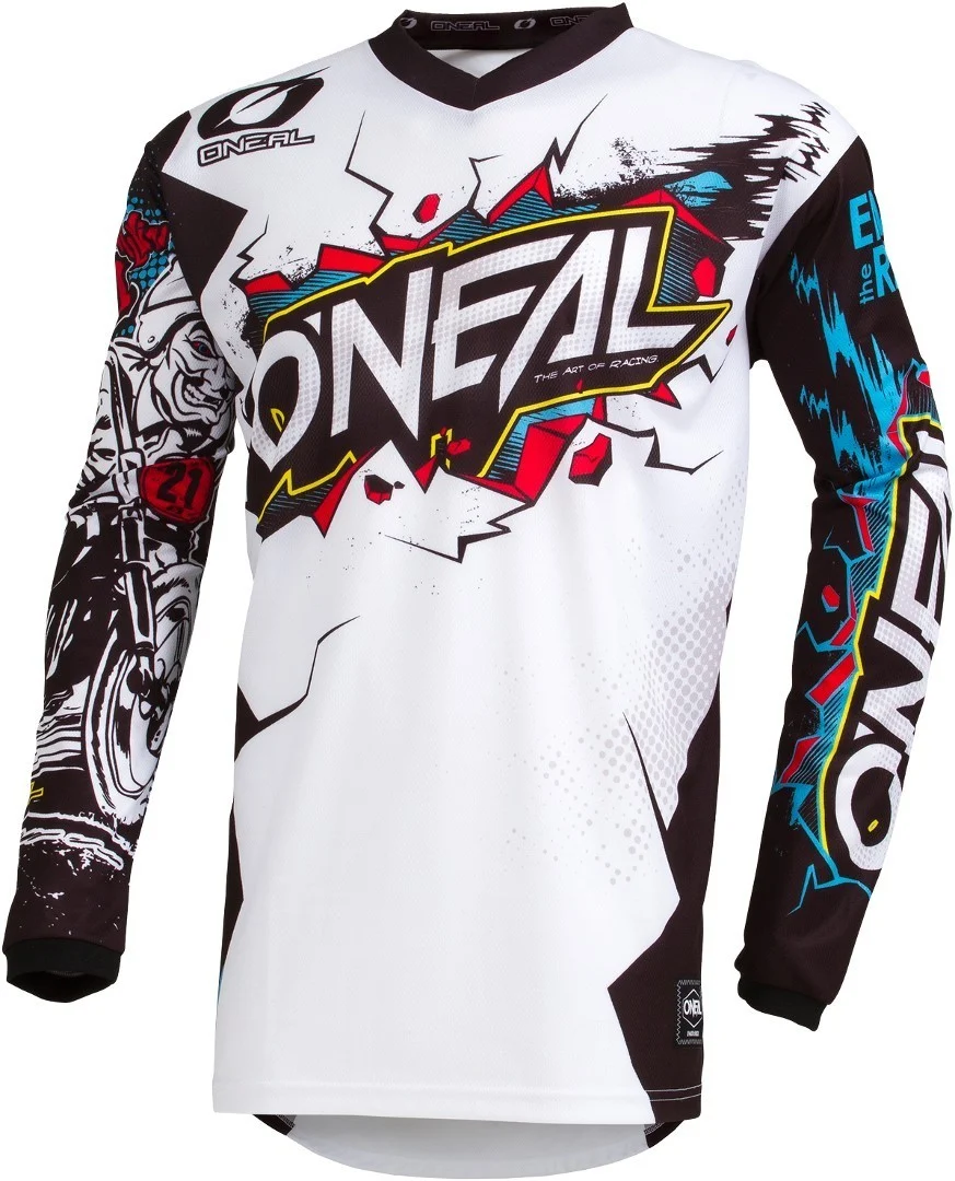 Oneal Element Villain Youth Motocross Jersey  white