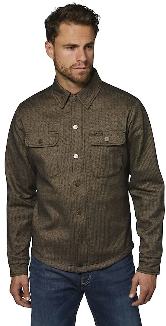 Rokker Boston Rider Motorcycle Shirt  brown