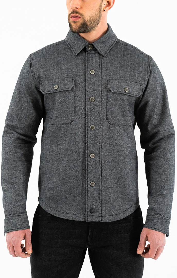 Rokker Boston Rider Motorcycle Shirt  grey