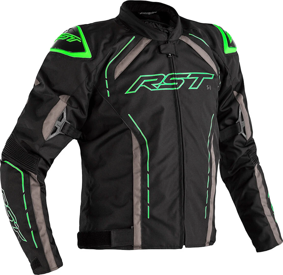 RST S-1 Motorcycle Textile Jacket  black/grey/green