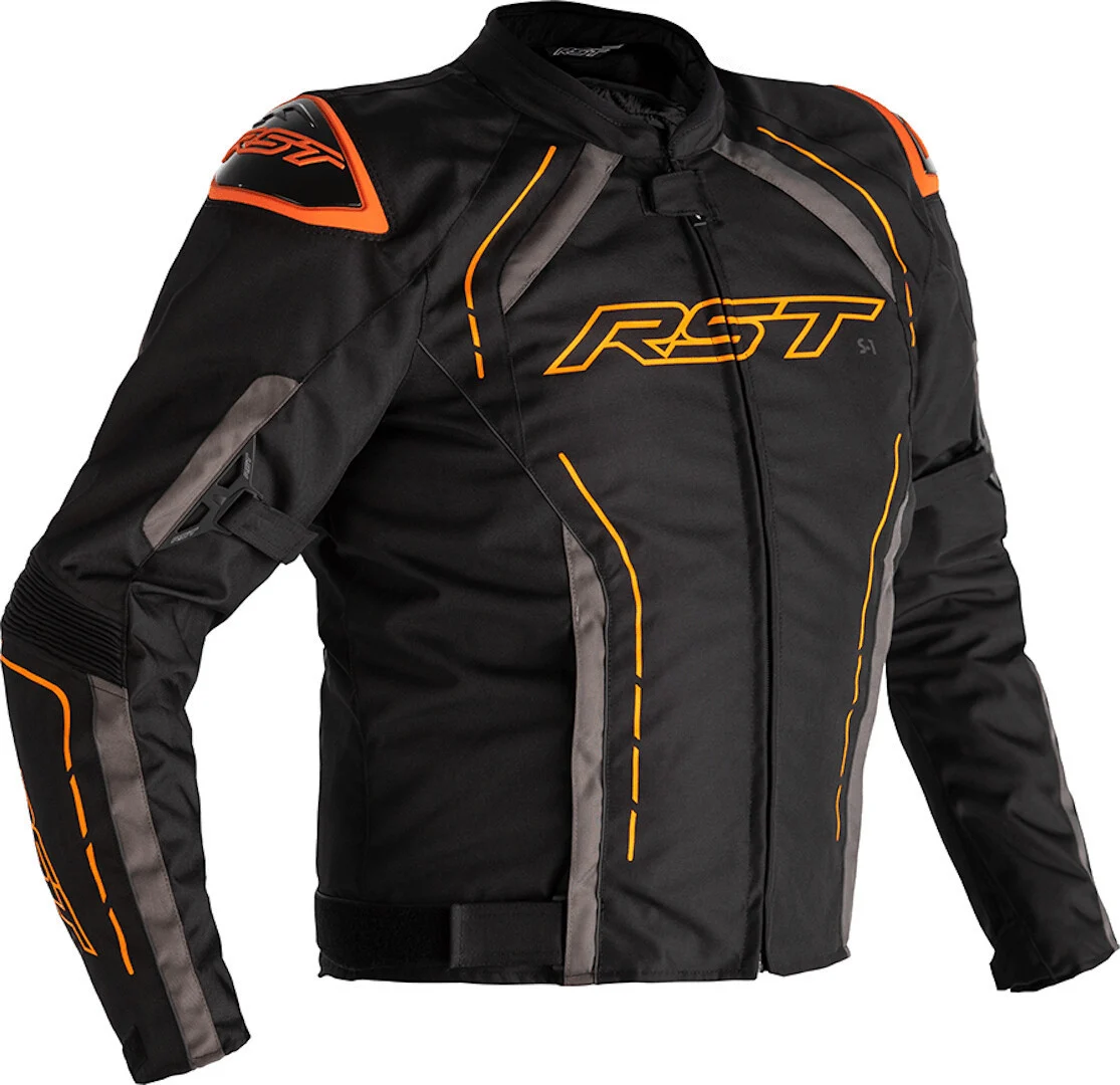 RST S-1 Motorcycle Textile Jacket  black/grey/orange