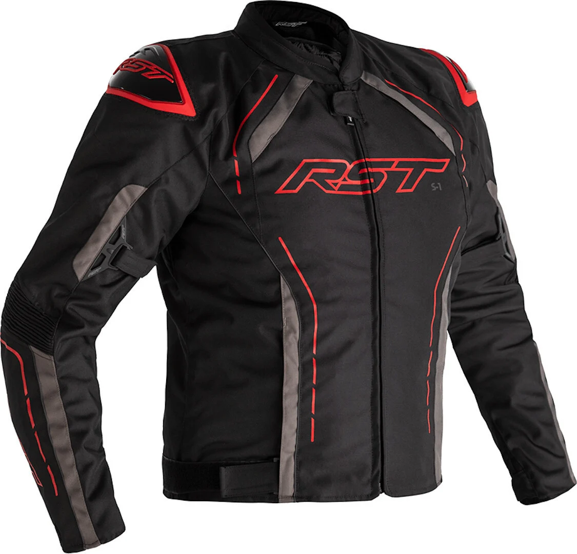 RST S-1 Motorcycle Textile Jacket  black/grey/red