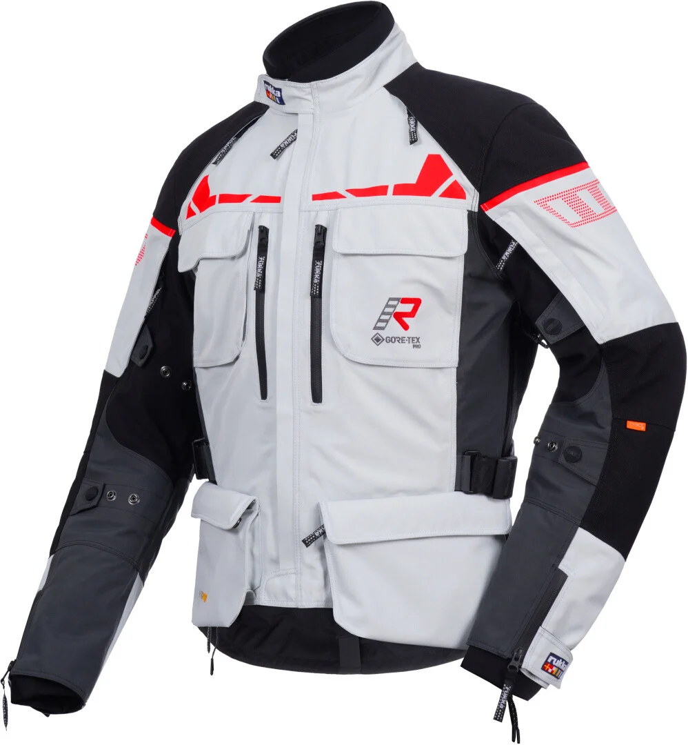Rukka Ecuado-R Motorcycle Textile Jacket  light grey/black/red