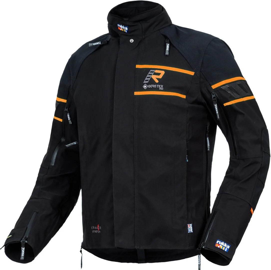 Rukka Rapto-R Motorcycle Textile Jacket  black/orange