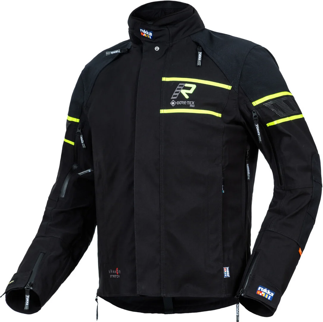Rukka Rapto-R Motorcycle Textile Jacket  black/yellow