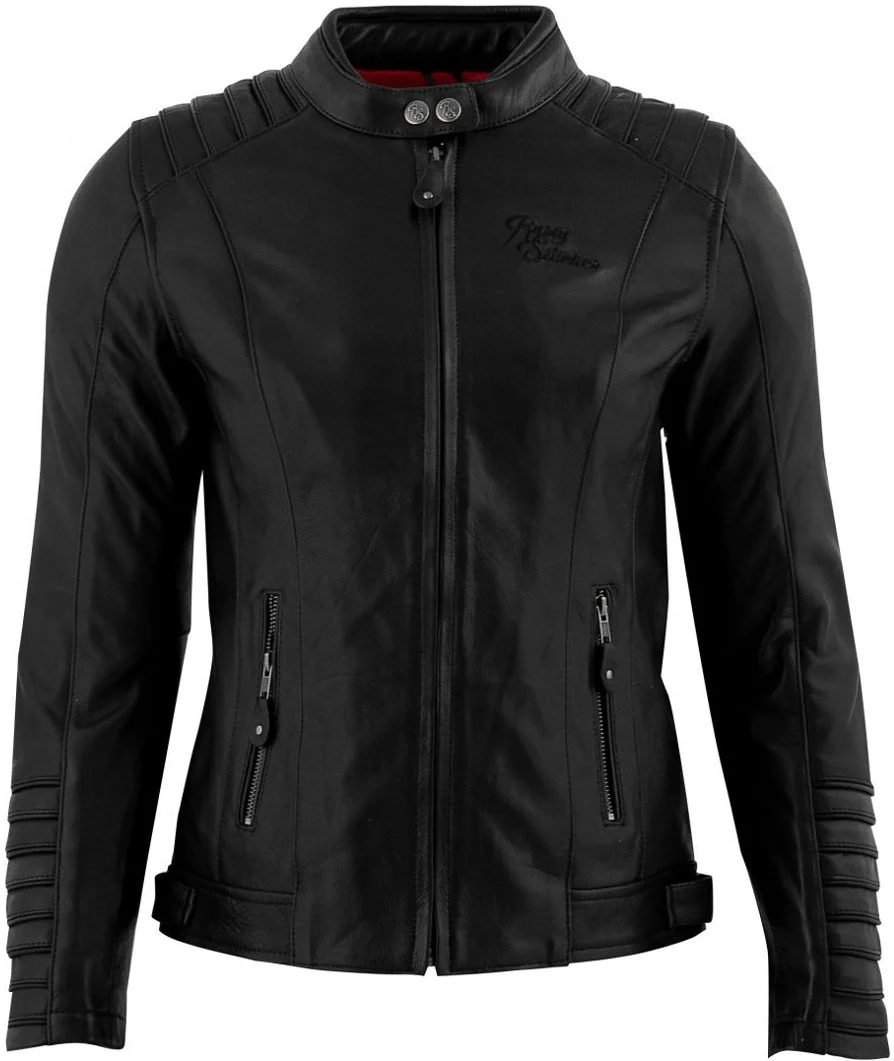 Rusty Stitches Amanda Ladies Motorcycle Leather Jacket  black