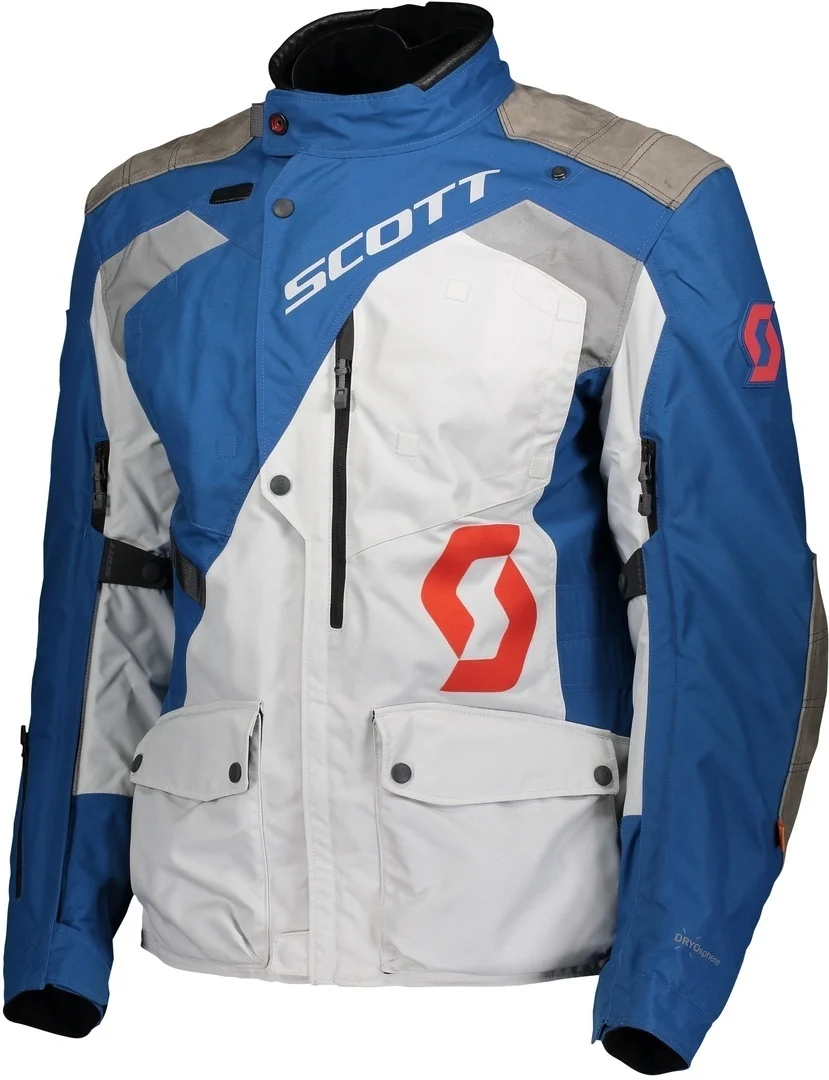 Scott Dualraid Dryo Motorcycle Textile Jacket  blue/grey