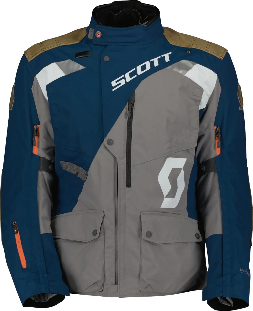 Scott Dualraid Dryo Motorcycle Textile Jacket  dark blue/grey
