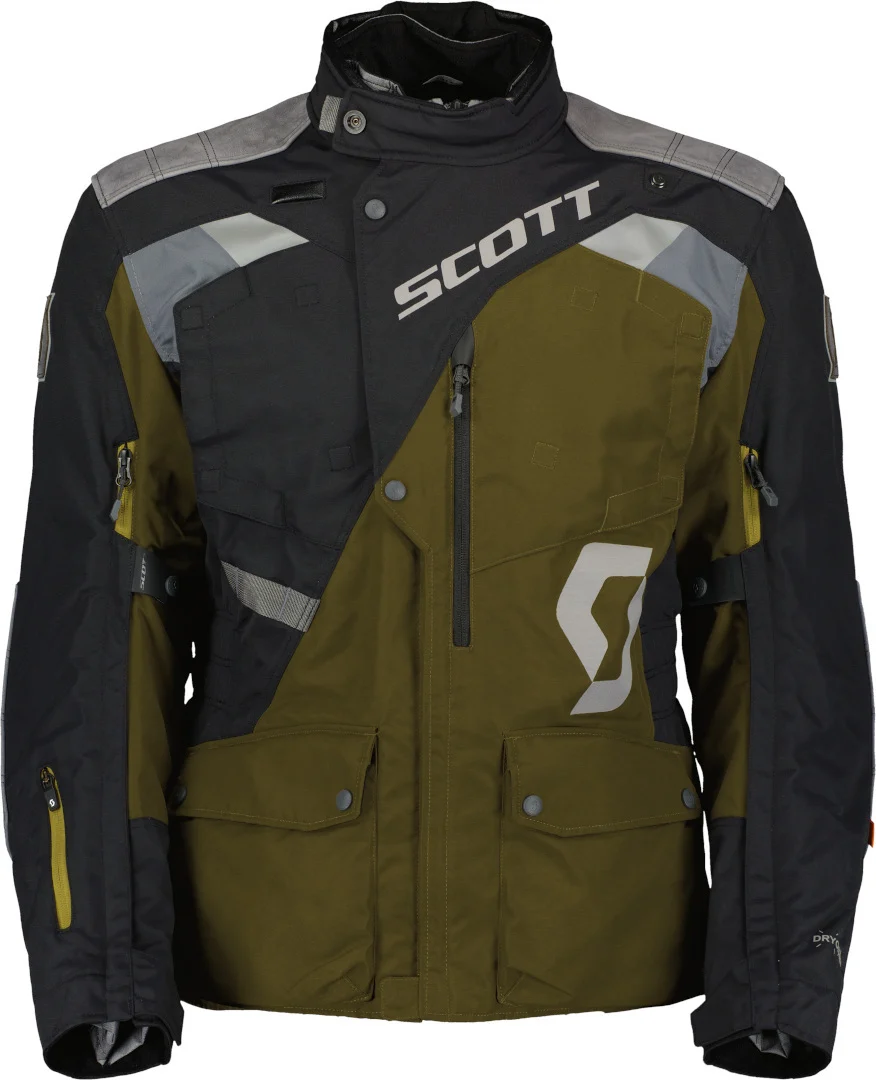 Scott Dualraid Dryo Motorcycle Textile Jacket  olive green/black