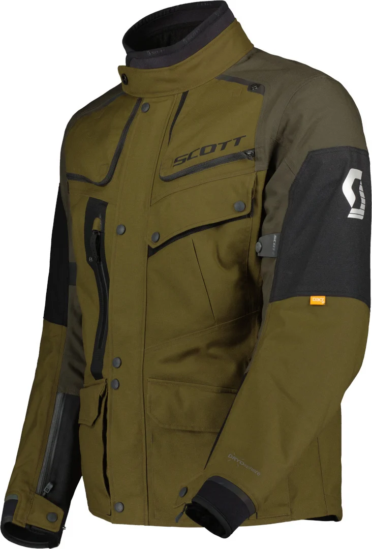 Scott Voyager Dryo waterproof Motorcycle Textile Jacket  olive green/black