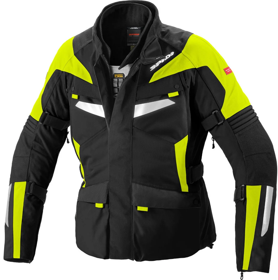 Spidi Alpentrophy H2Out Motorcycle Textile Jacket  black/neon-yellow