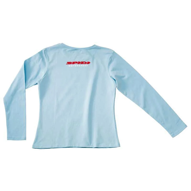 Spidi Font Long Lady Long Ladies T-Shirt  blue