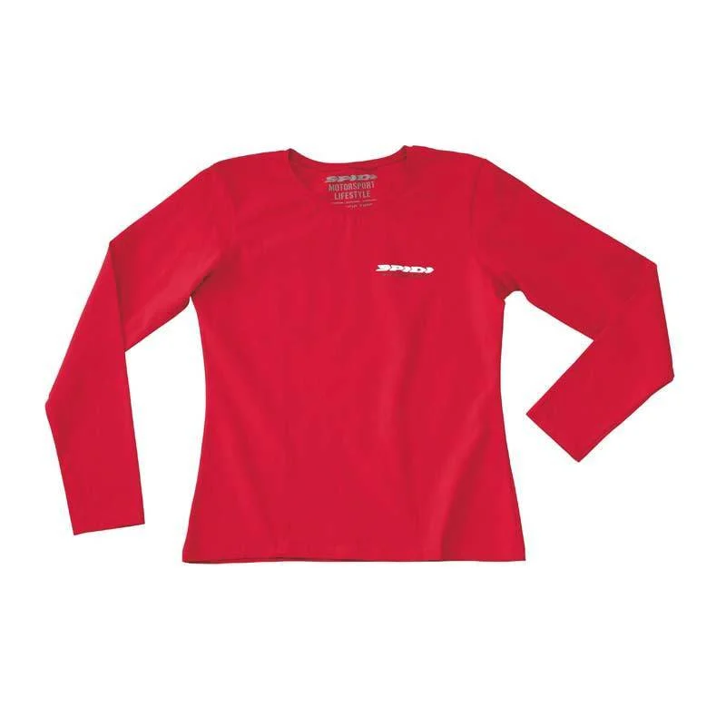 Spidi Font Long Lady Long Ladies T-Shirt  red