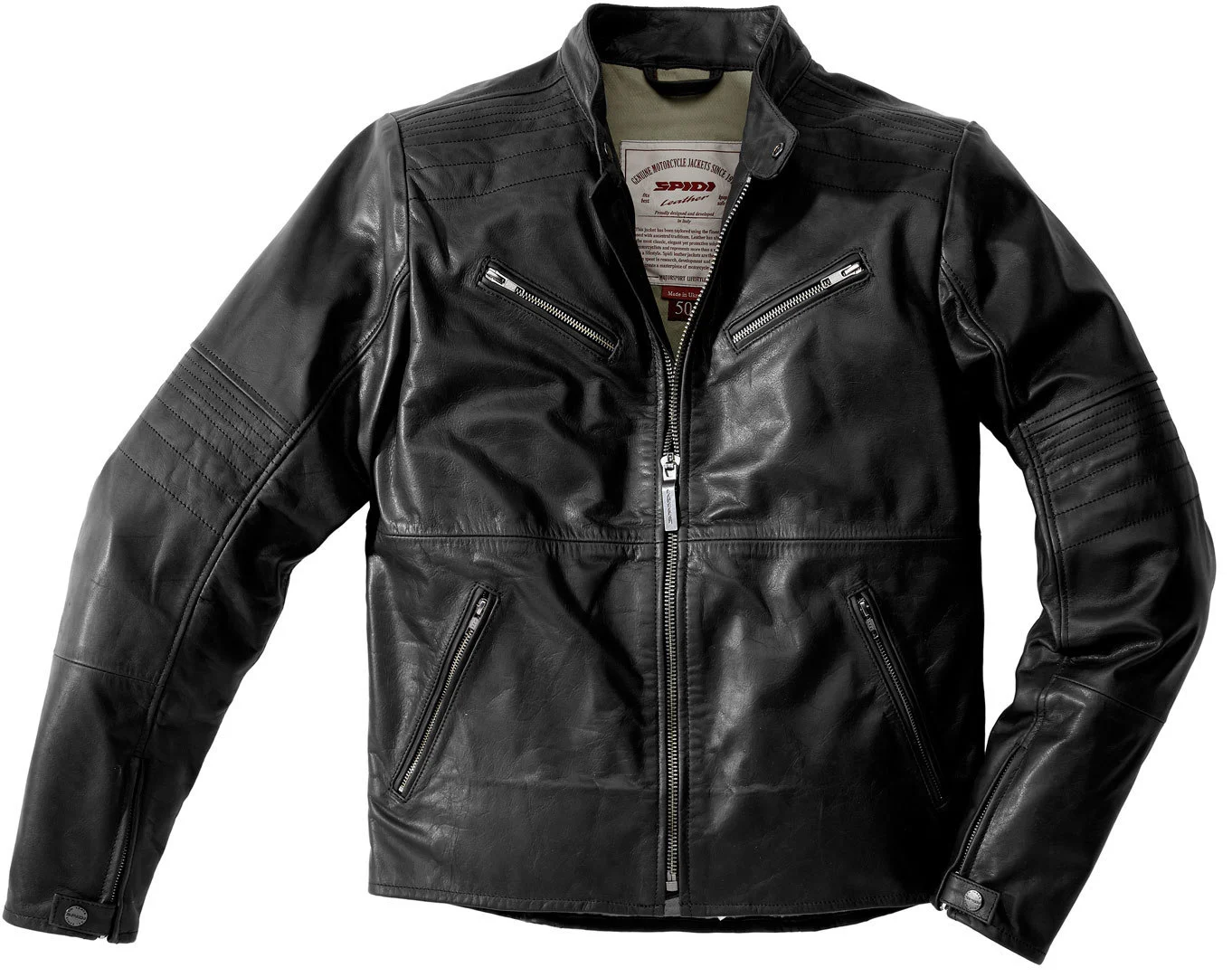 Spidi Garage Motorcycle Leather Jacket  black