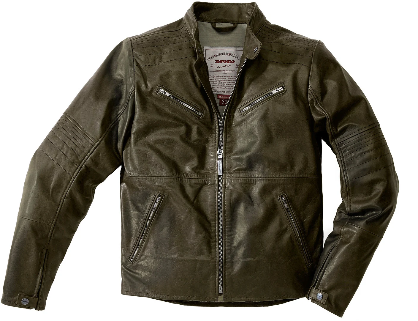 Spidi Garage Motorcycle Leather Jacket  Graphite