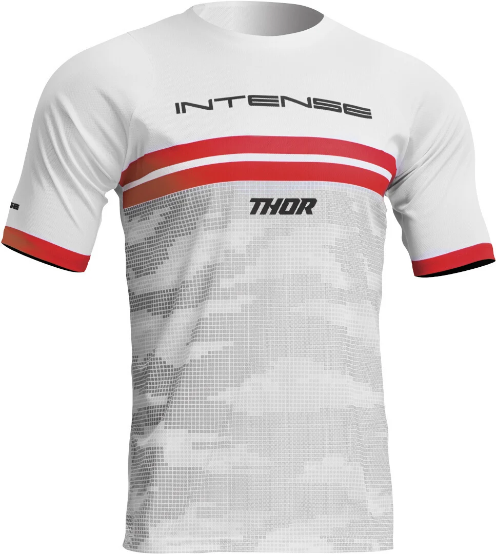 Thor Intense Assist Decoy Bicycle Jersey  white/red