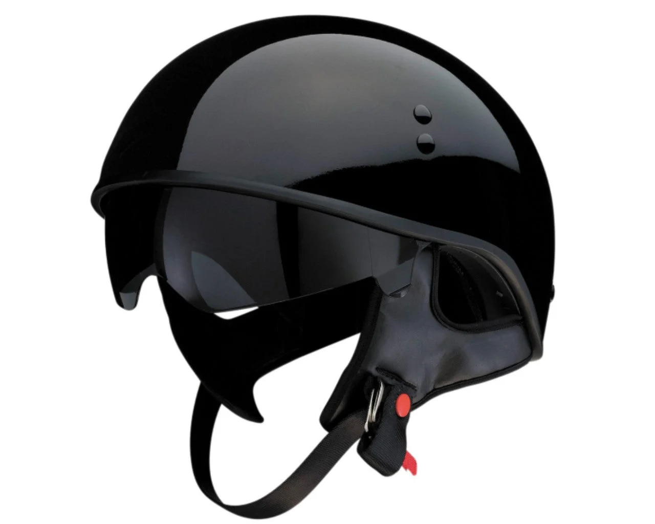 Z1R Vagrant Half Motorcycle Helmet Black