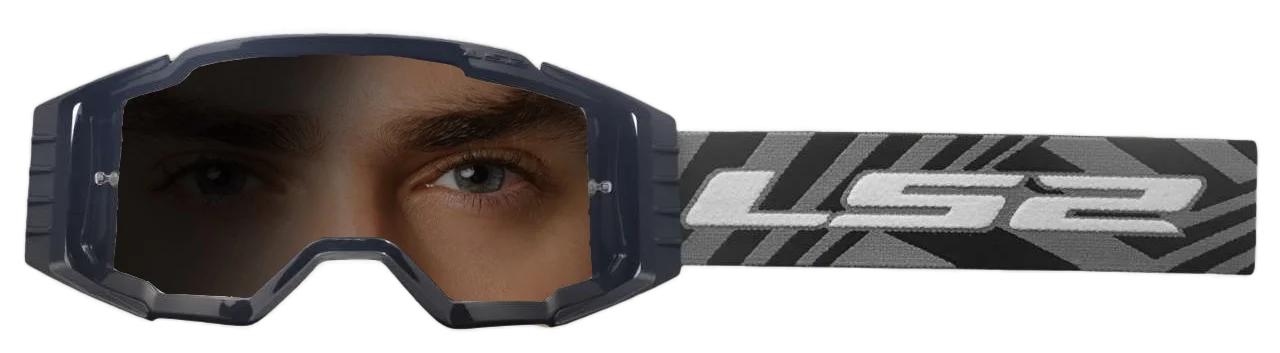 LS2 Charger Pro Goggle Charcoal Gray with Photocromic Lens