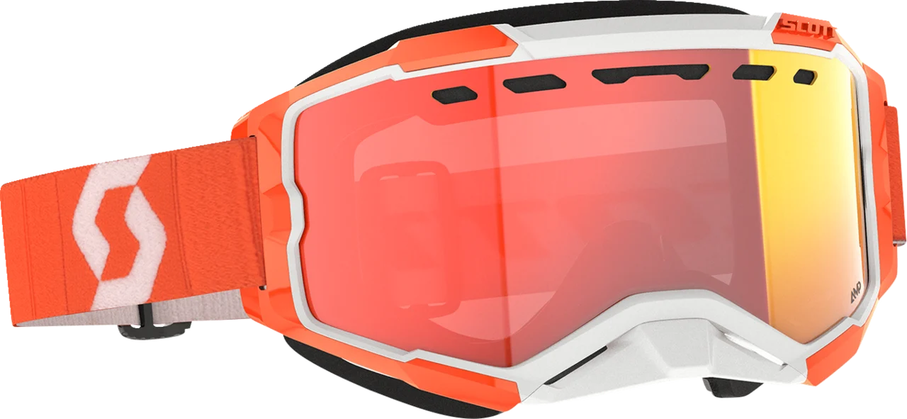 Scott Fury Snow Cross Goggles - Orange with Enhancer Red Chrome Lens