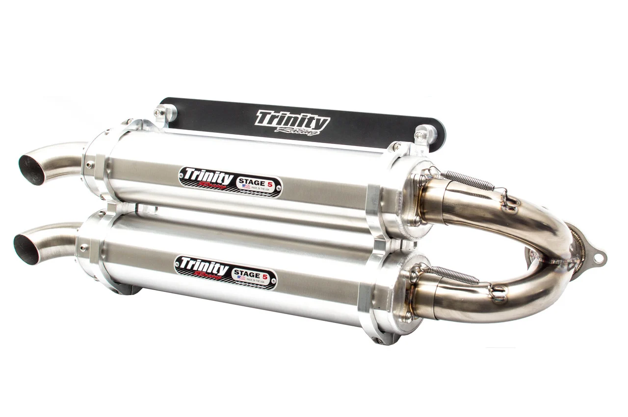 Trinity Stage 5 Dual Slip On Exhaust System - Polaris RZR PRO XP, Turbo R, PRO S