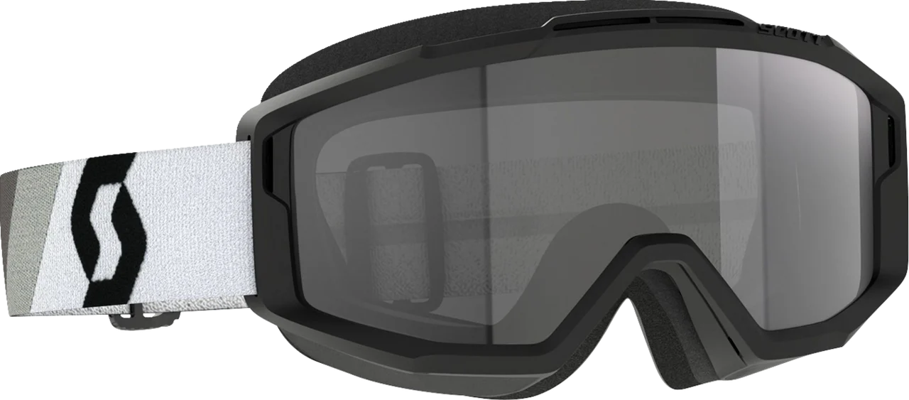 Scott Split OTG Sand Dust Goggle - Premium Black/White Frame - Dark Gray Lens